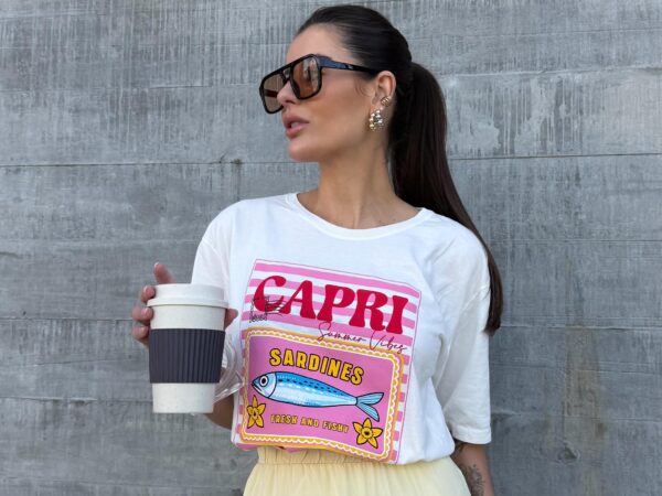 T- Shirt Capri- Estonada - Escolha o Tamanho